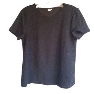 Jacqueline de Yong Black Black Jenn S/S Glitter Top Small stretch Holiday